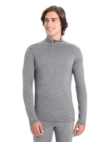 Icebreaker Merino 200 Oasis Long Sleeve Half Zip Thermal Top Miesten Base Layers Harmaat | FI 1360ILHS